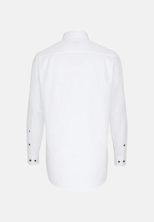 Bügelfreies Popeline Business Hemd in Regular mit Kentkragen und extra langem Arm Uni