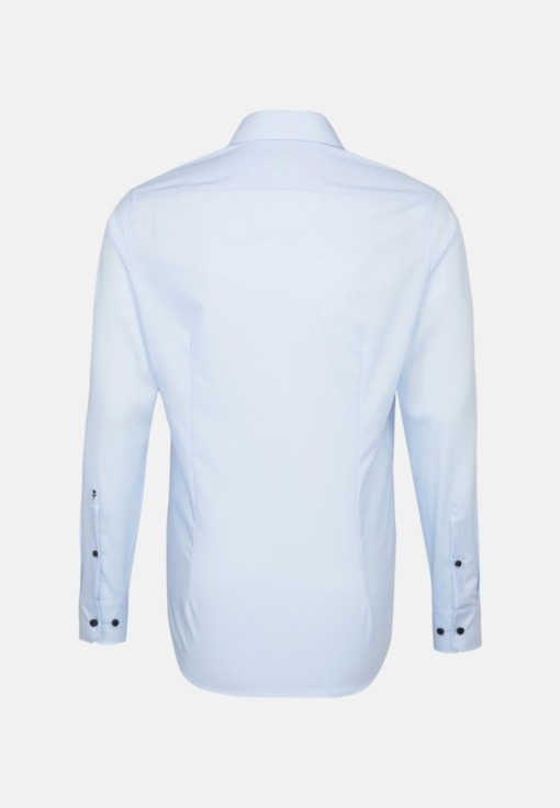 Bügelfreies Popeline Business Hemd in Shaped mit Kentkragen und extra langem Arm Uni