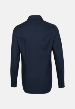 buegelfreies popeline business hemd in shaped mit kentkragen und extra langem arm uni 8