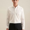 buegelfreies popeline business hemd in shaped mit kentkragen uni 3