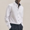 buegelfreies popeline business hemd in shaped mit kentkragen uni 9