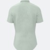 buegelfreies struktur kurzarm business hemd in shaped mit kentkragen uni