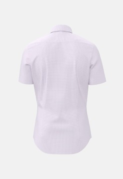 buegelfreies struktur kurzarm business hemd in shaped mit kentkragen uni 7