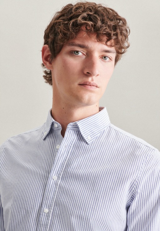 Oxford Business Hemd in X-Slim mit Button-Down-Kragen Streifen